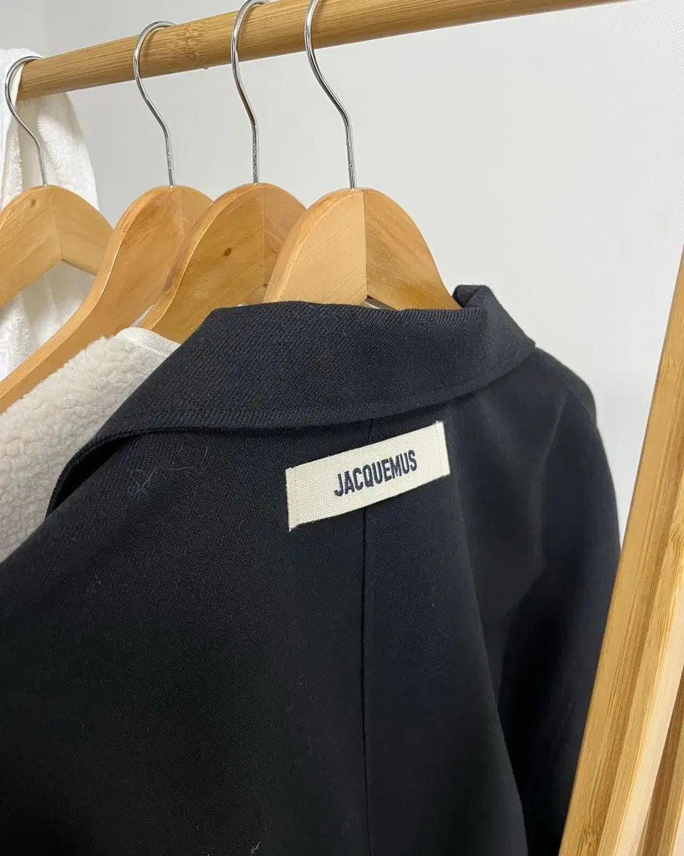 [50] Back logo jacket in Jacquemus wool bomber felt