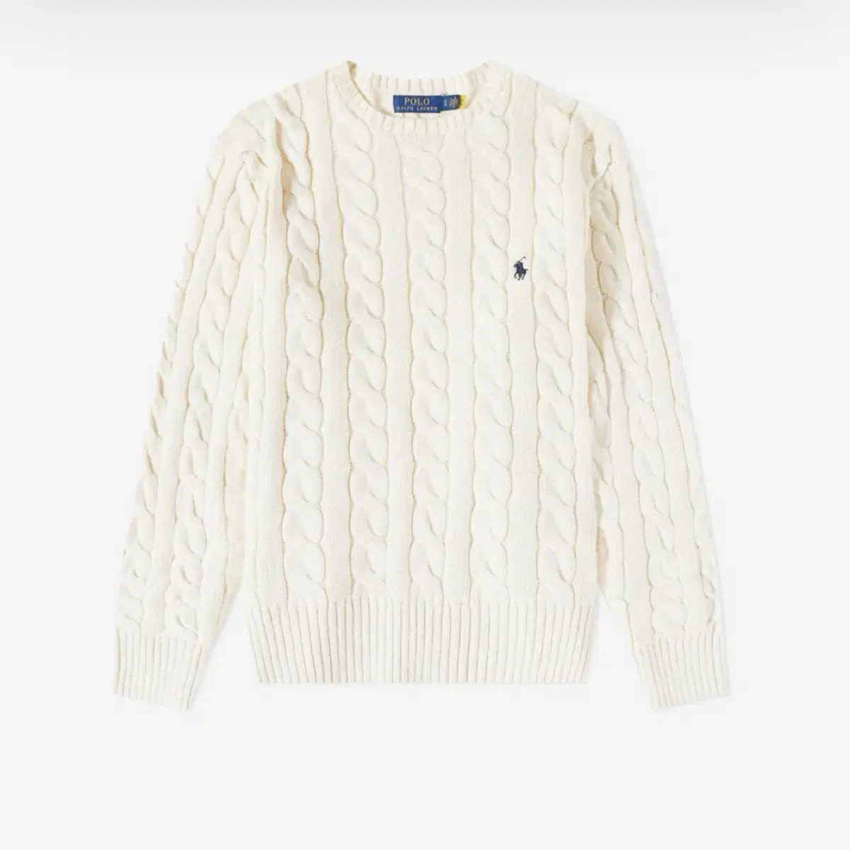 Polo Cable Knit XL Cream