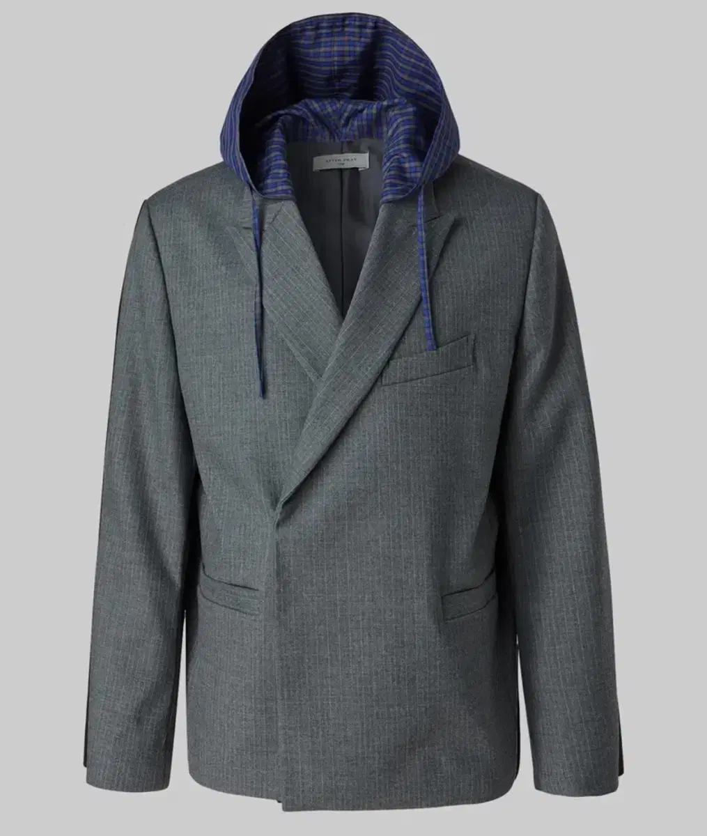 size L) After Fray - Hooded blazer gray sells