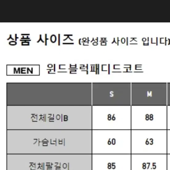 유니클로 윈드블럭 패디드 코트 M