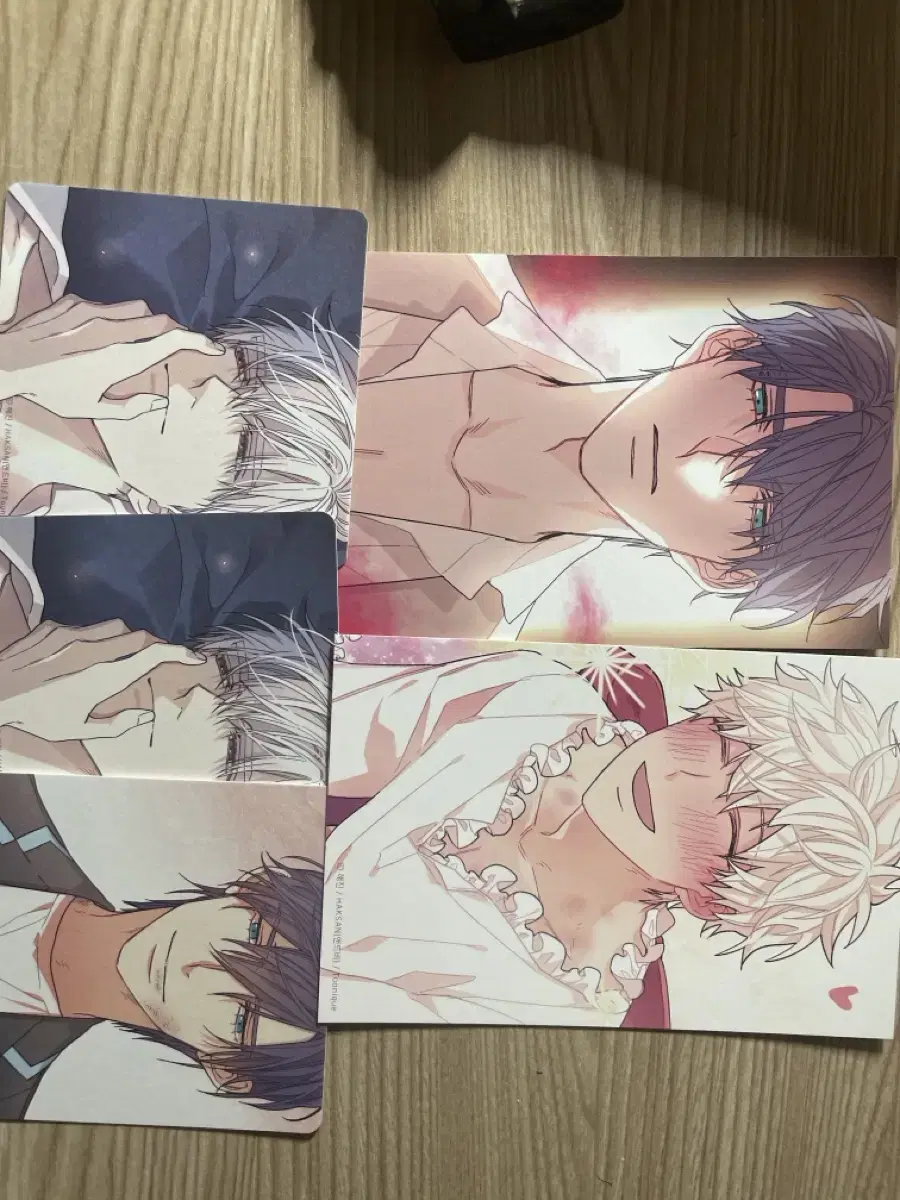 Sells sweet man postcards (2 types) coasters (1 type) eternal contract coasters (2 types)