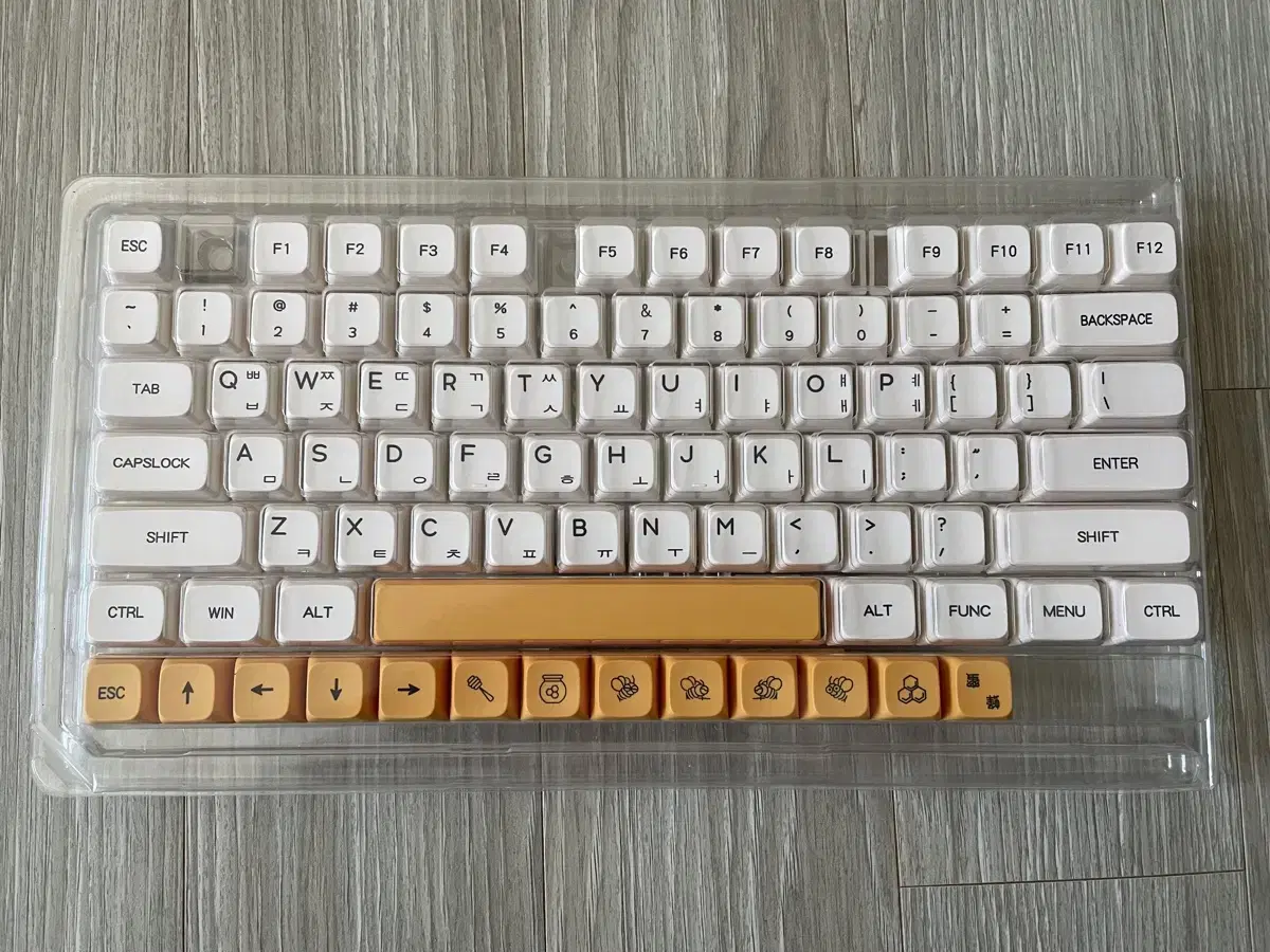 꿀벌 한글 키캡 XDA PBT 기계식 키보드 키캡