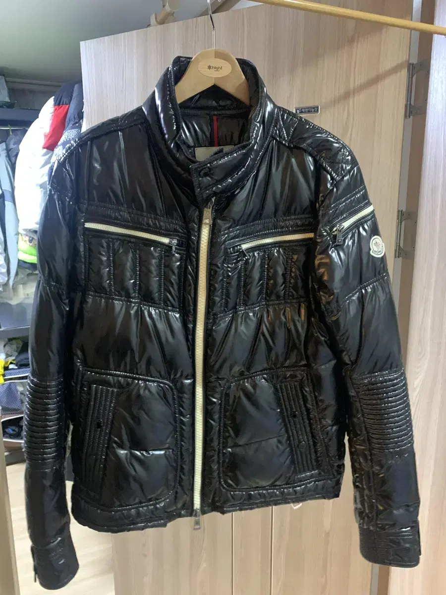 [5]Moncler Biker Glossy Black Padding