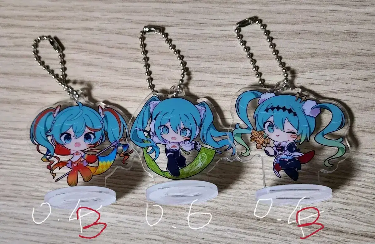 Vocaloid Hatsune Miku Racing Mini acrylic keyring Stand