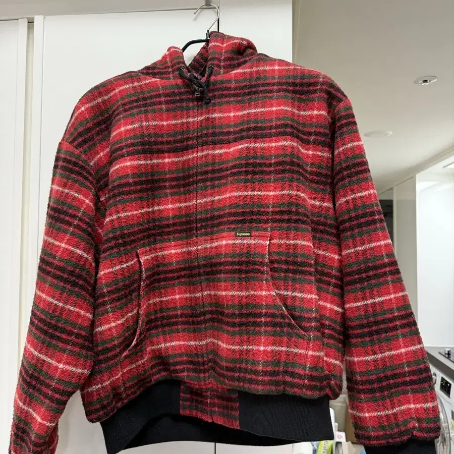 Supreme Plaid Wool Hooded Work Jacket