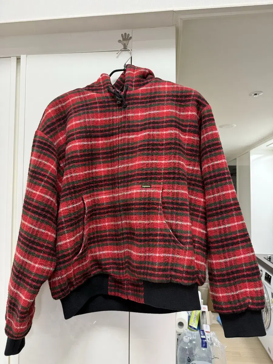 Supreme Plaid Wool Hooded Work Jacket