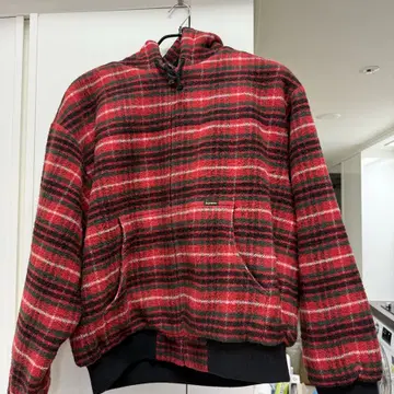 Supreme plaid wool hooded work jacket（Supreme Plaid Wool