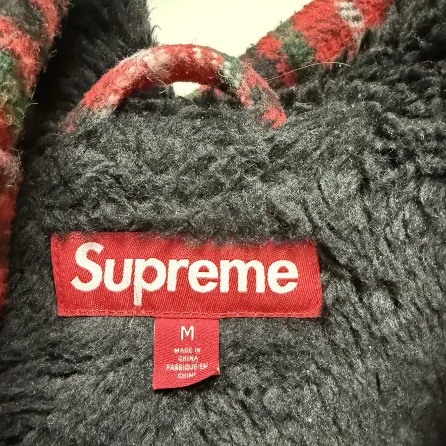 Supreme Plaid Wool Hooded Work Jacket