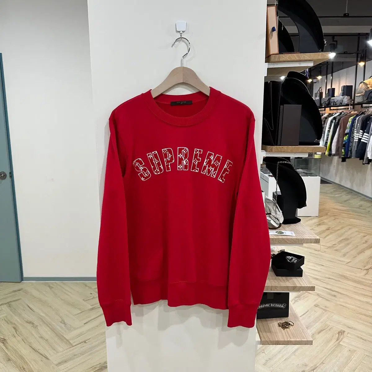 Louis Vuitton X Supreme Logo Crewneck Sweatshirt