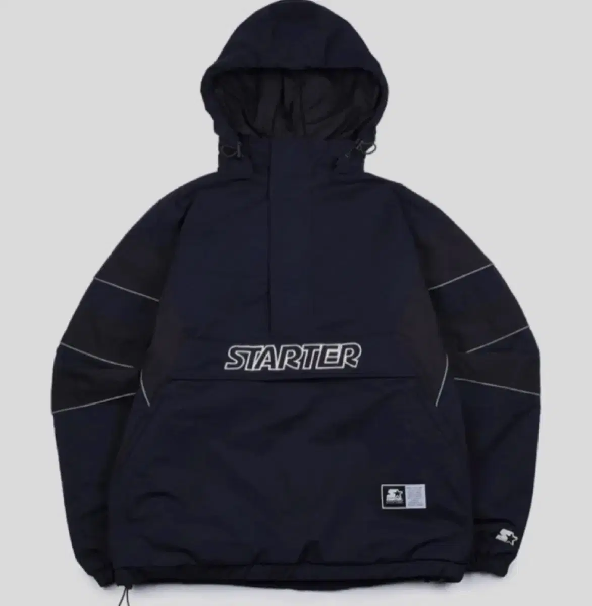 [Almost New] Starter Overfit Hooded Anorak Padded Jumper Navy L (Condition S)