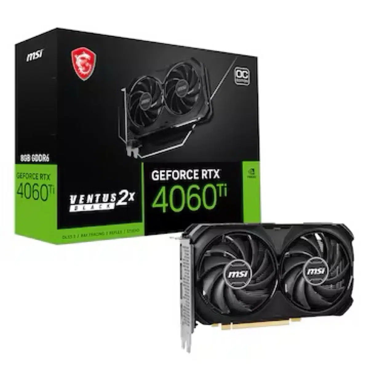 GeForce RTX 4060 Ti 벤투스 2X 블랙 OC D6 8GB