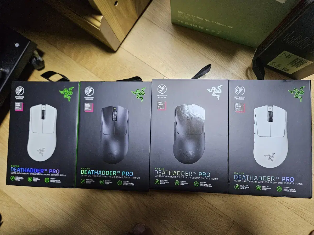 레이저 DeathAdder V3 Pro 무선 마우스 미개봉 4개