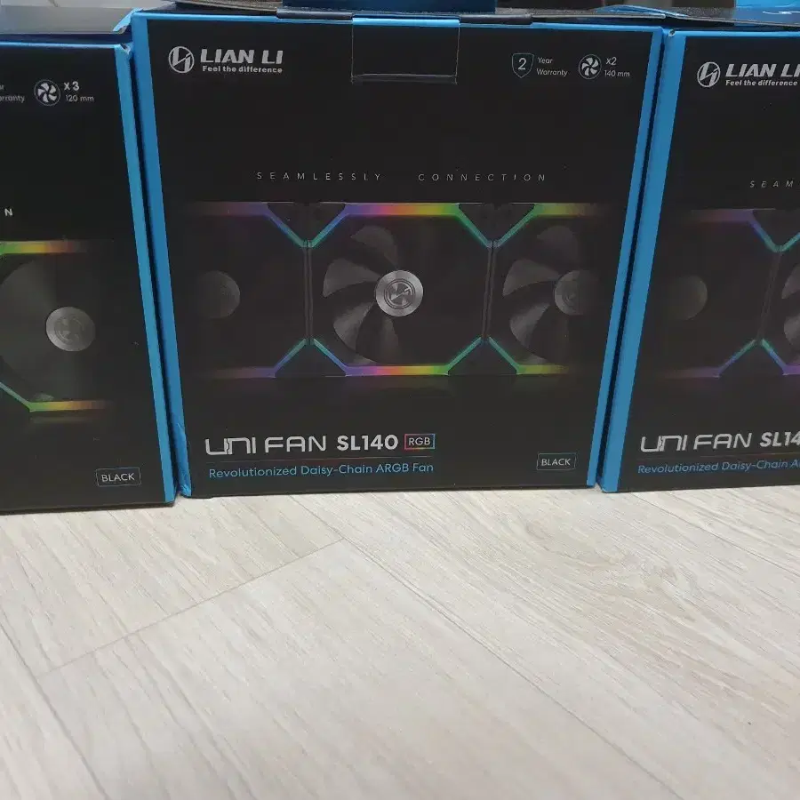 리안리 UNI FAN SL140 BLACK  2pack 패키지