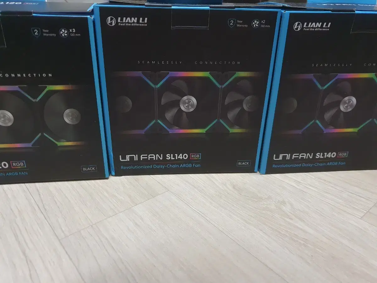 리안리 UNI FAN SL140 BLACK  2pack 패키지