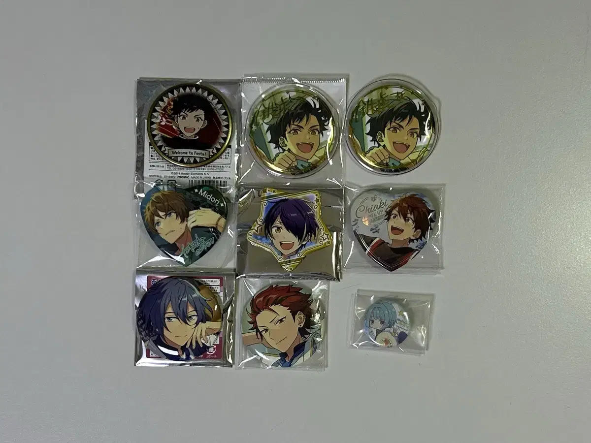 Anstar Ibekore Heart Can Badge Chiaki Tetora Shinobu Midori ni-ki Kuro