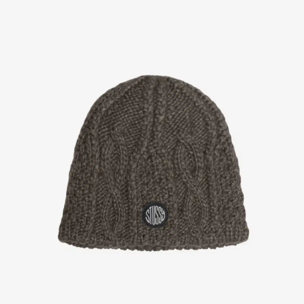 Stussy skullcap cable knit brown