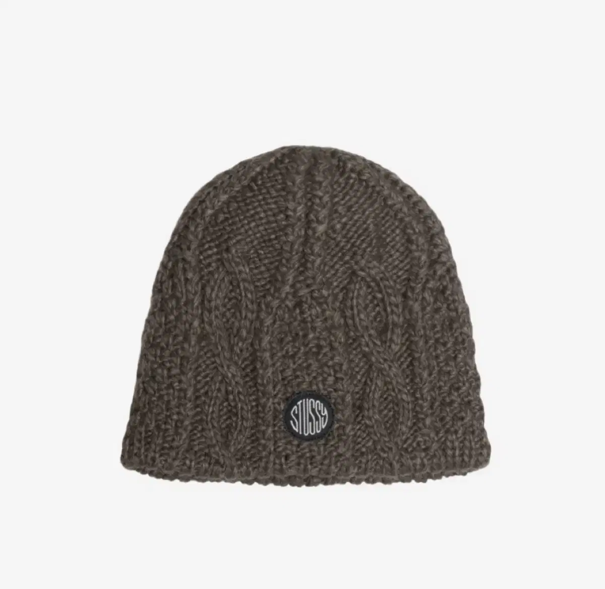 Stussy skullcap cable knit brown