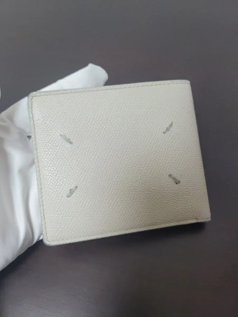 Maison Margiela Pebbled Leather Stitching Wallet