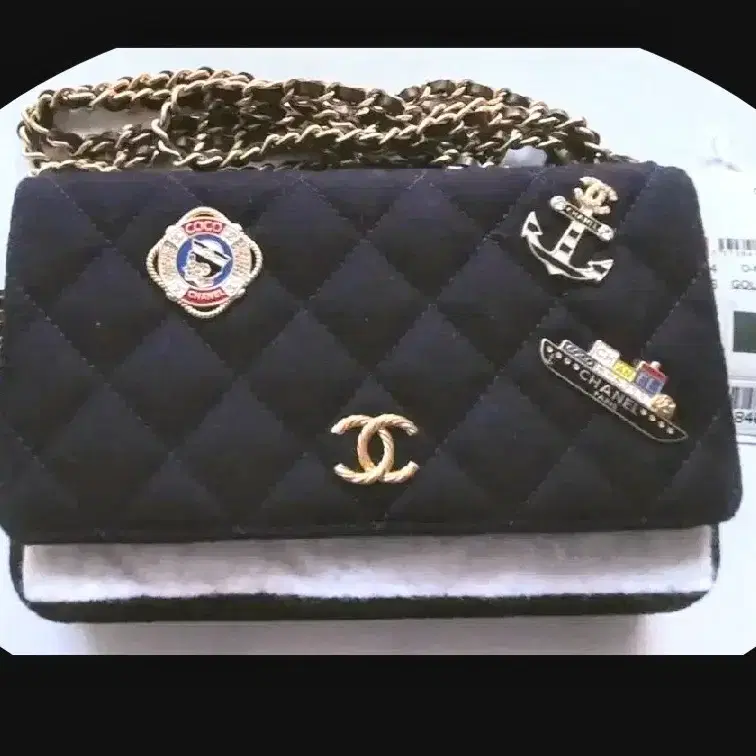 Chanel Chain Felt Bag 네이비블루 퀼링가방 샤넬백정품