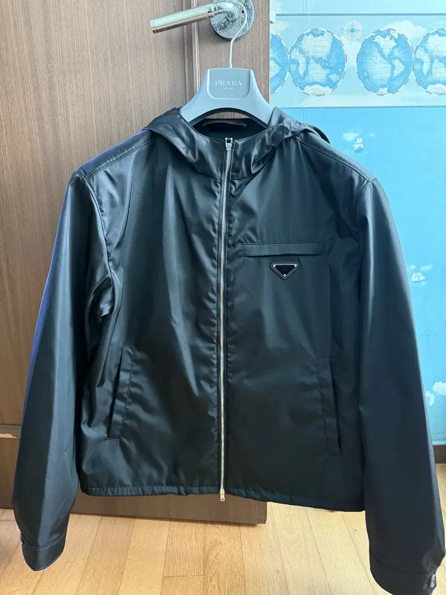 Prada Triangular steel re-nylon hooded bloomers jacket