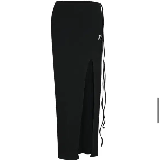 오도어 Hole slit skirt in black