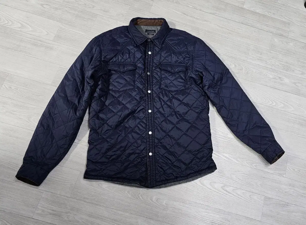 ZARA.OvercoatMimicWaterproofquiltedpaddedjacket.men100Navy