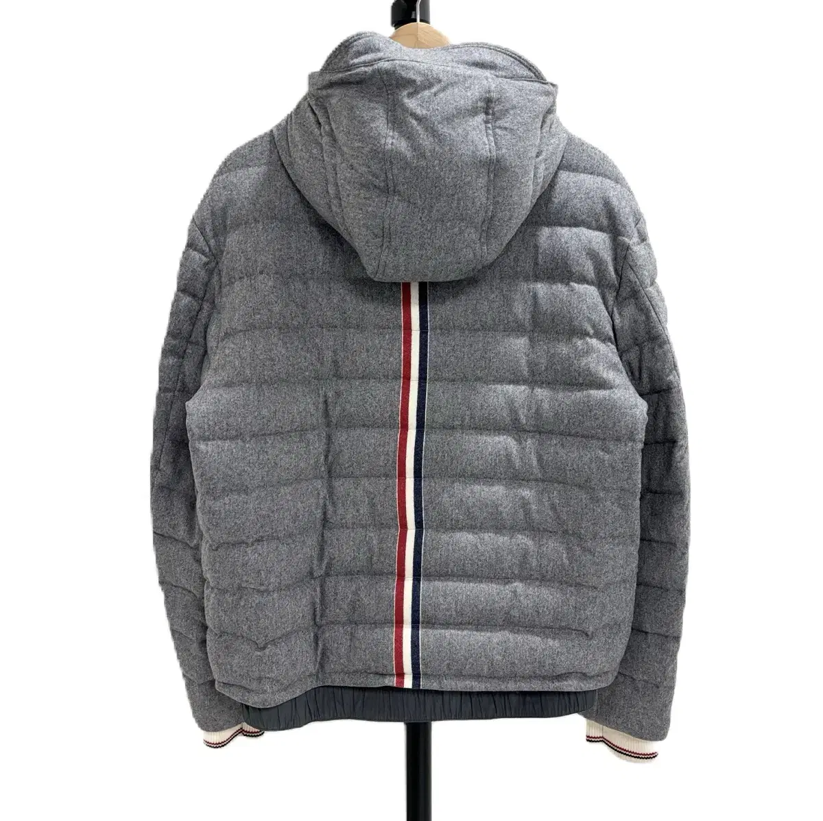 [2]Thom Browne White Three-Seam Wool Puffer Jumper