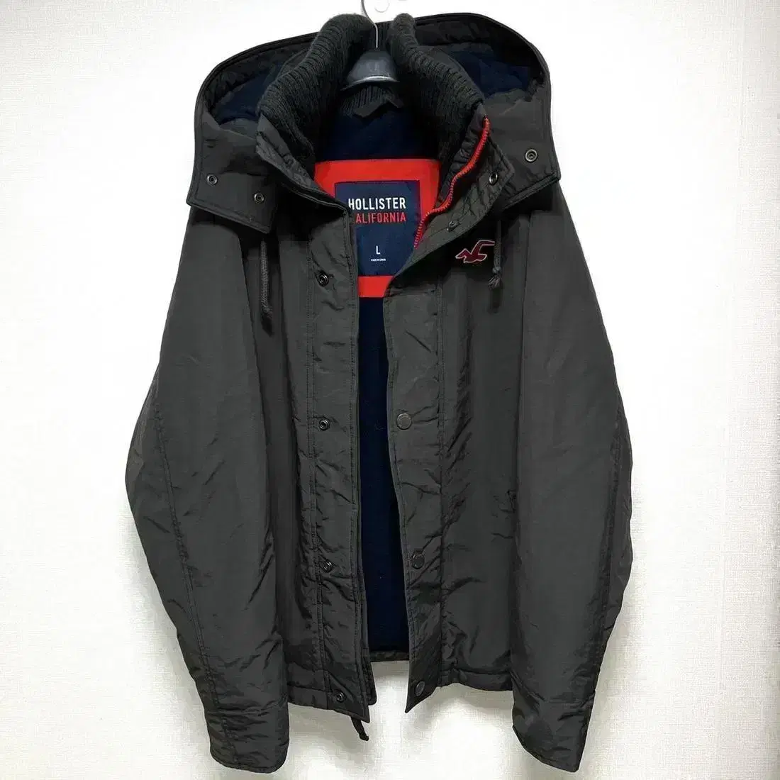 [L,100](Genuine)Hollister Padded Hooded Jacket