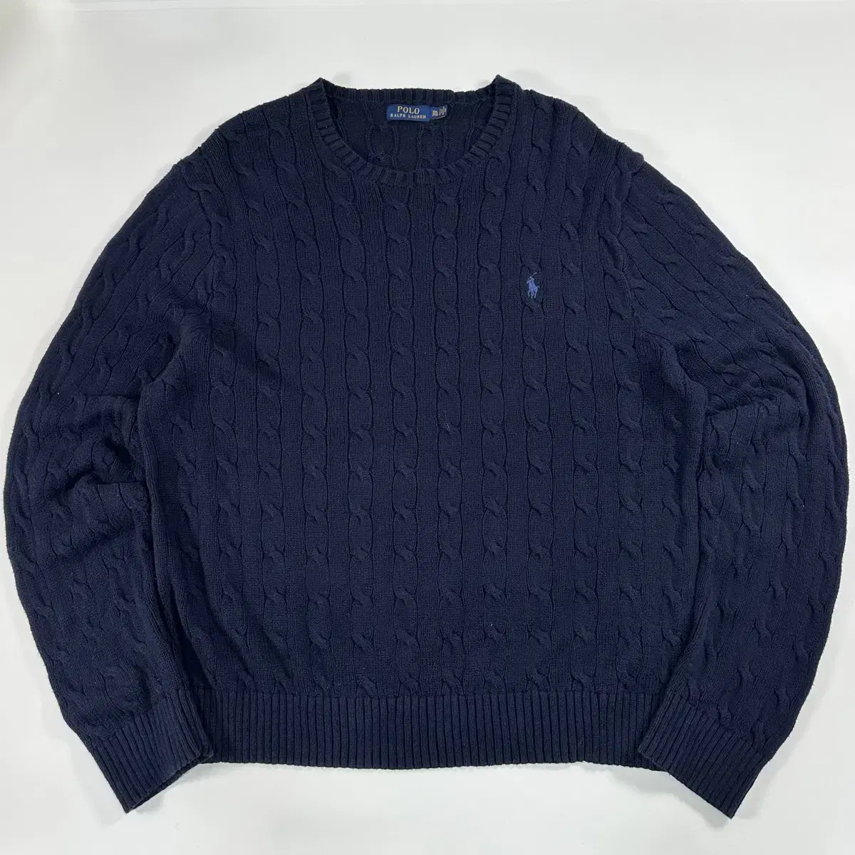 Polo Ralph Lauren Navy Cotton Cable Sweater