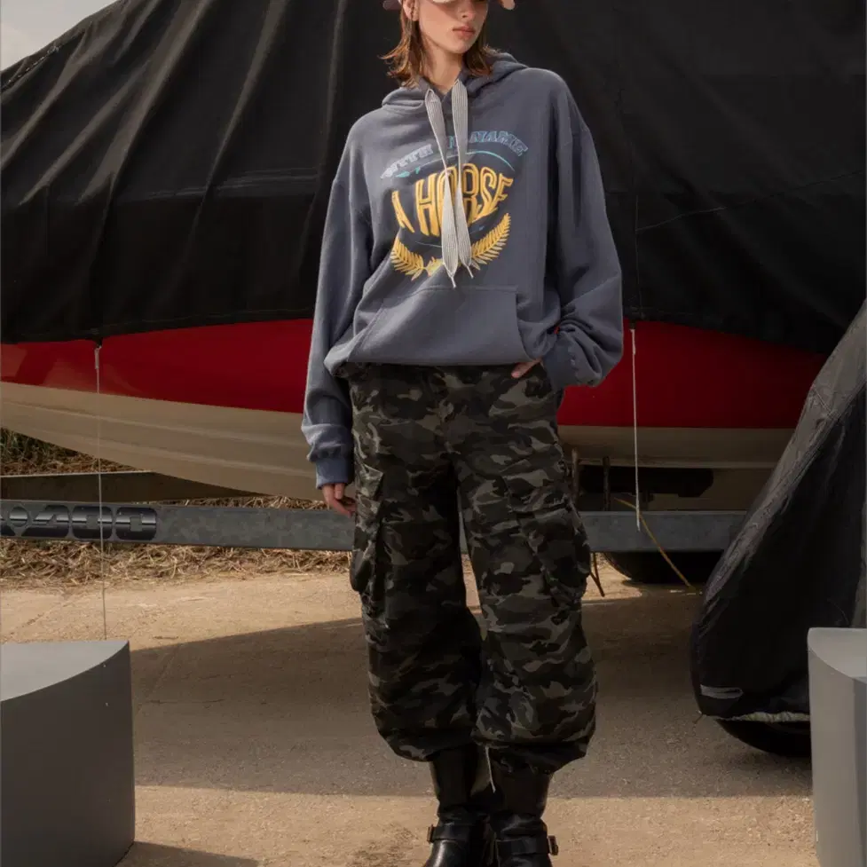 kyo camouflage double pocket cargo pants