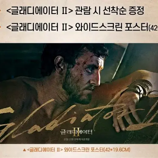 글래디에이터2 와이드스크린포스터 판매