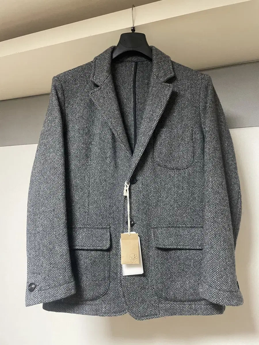 East Harbor Surplus Mitaray Harringbone Wool Blazer in Mita Lay