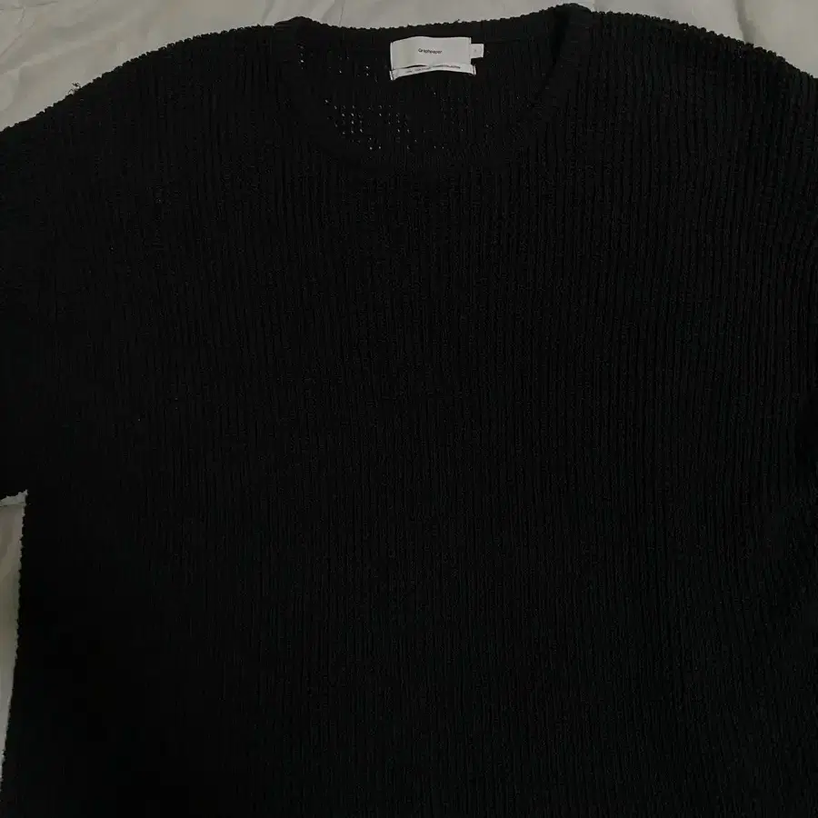 그라프페이퍼 LINEN SOLOTEX KNIT CREW NECK