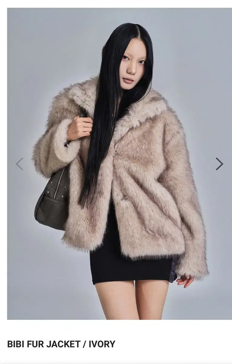 애즈온 BIBI FUR JACKET 비비 퍼자켓 아이보리