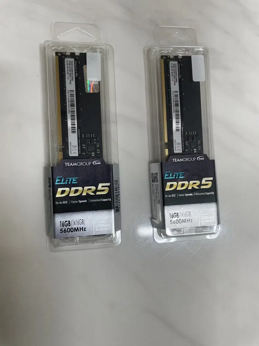 팀그룹 램 ddr5 5600 16gb*2 미개봉,미사용판매합니다