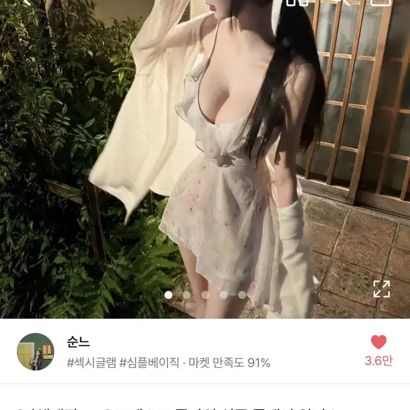 순느 포레스트 플라워 쉬폰 플레어 원피스