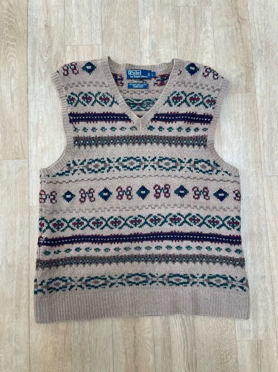 Polo Fair Isle Vest Size L