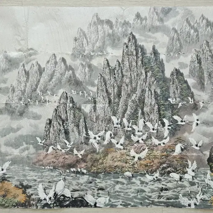 금강산 백학 그림