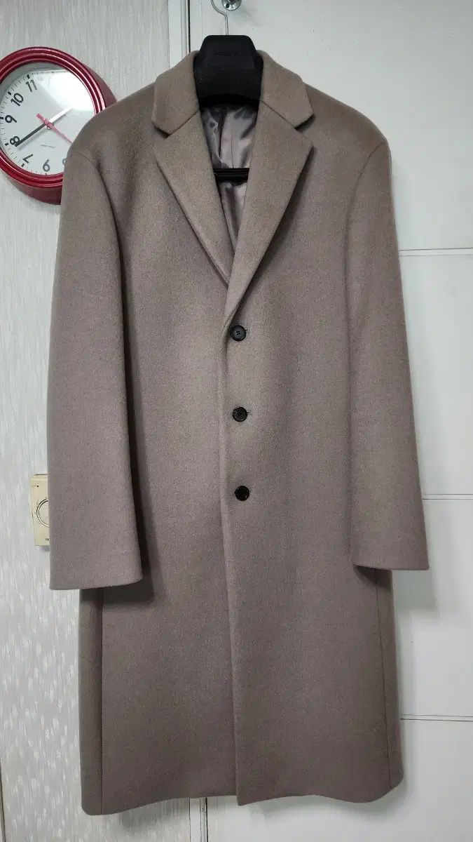 Eduardo cashmere 41% single coat ash beige 100 size