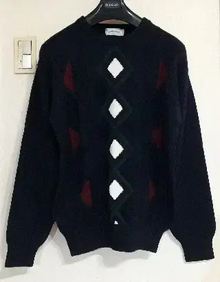 Burberry Wool100 Men's Round Knit (Clean)