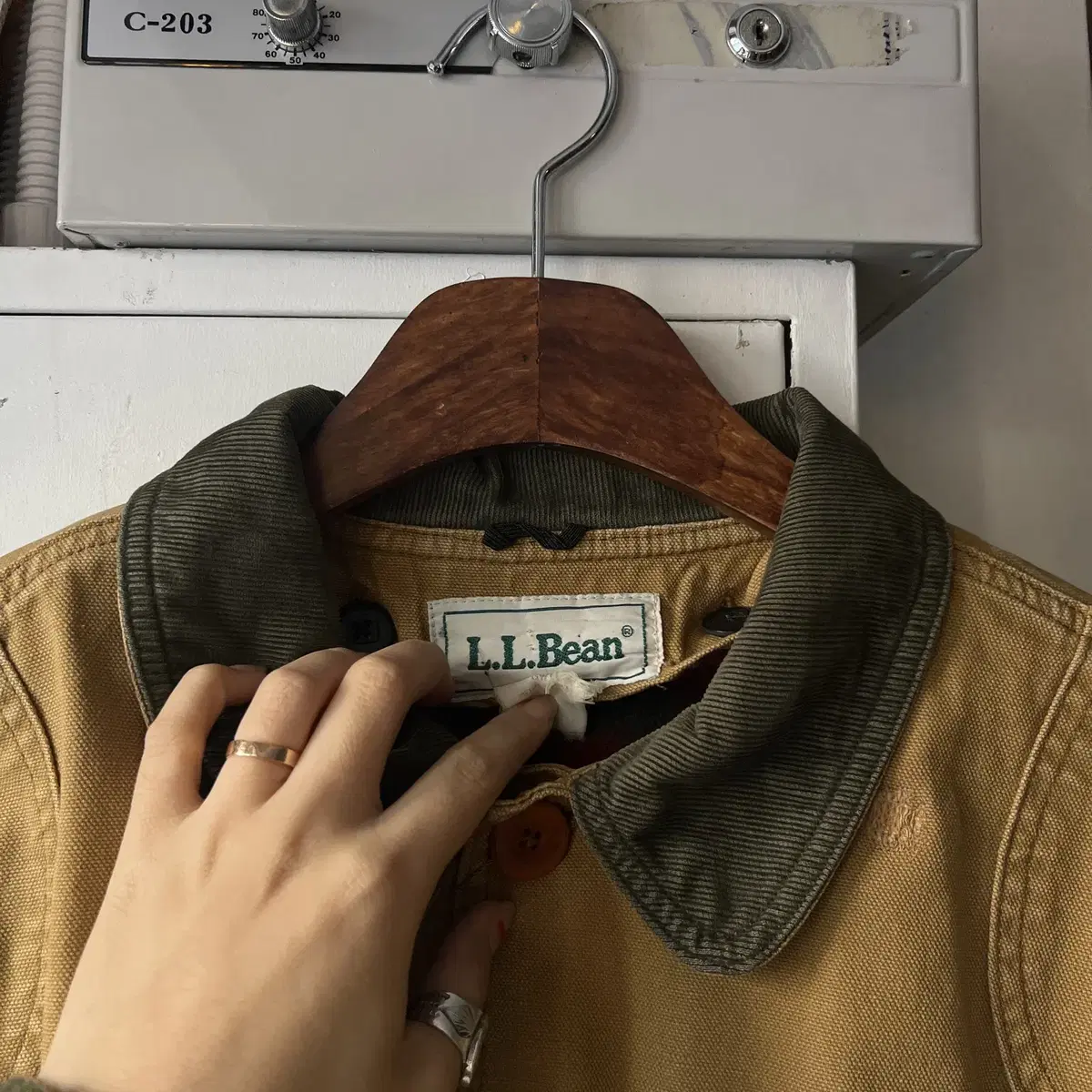 [XL]L.L.Bean 엘엘빈 코듀로이 포인트 베이지 헌팅자켓