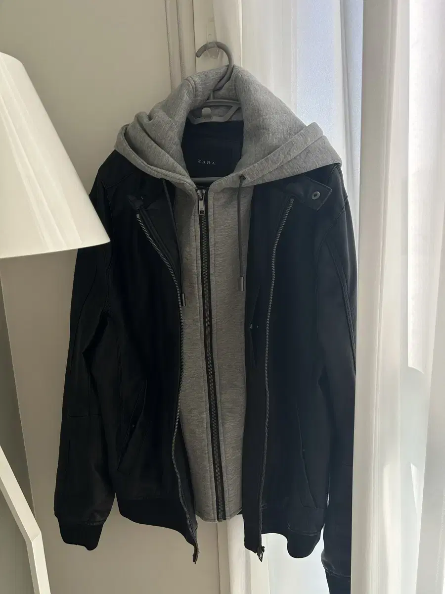 Zara Hooded Leather Jumper XL