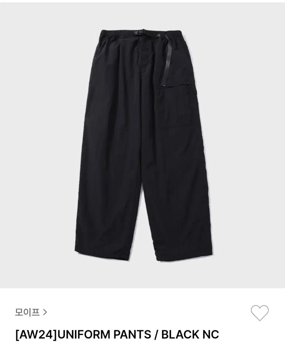 24aw 모이프 유니폼팬츠 블랙 2사이즈