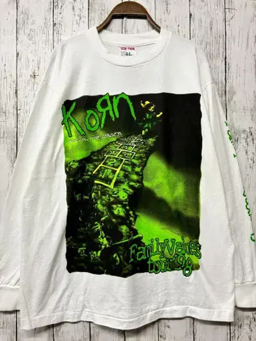 구제 의류 KORN 밴딩 긴팔 티셔츠 롱T