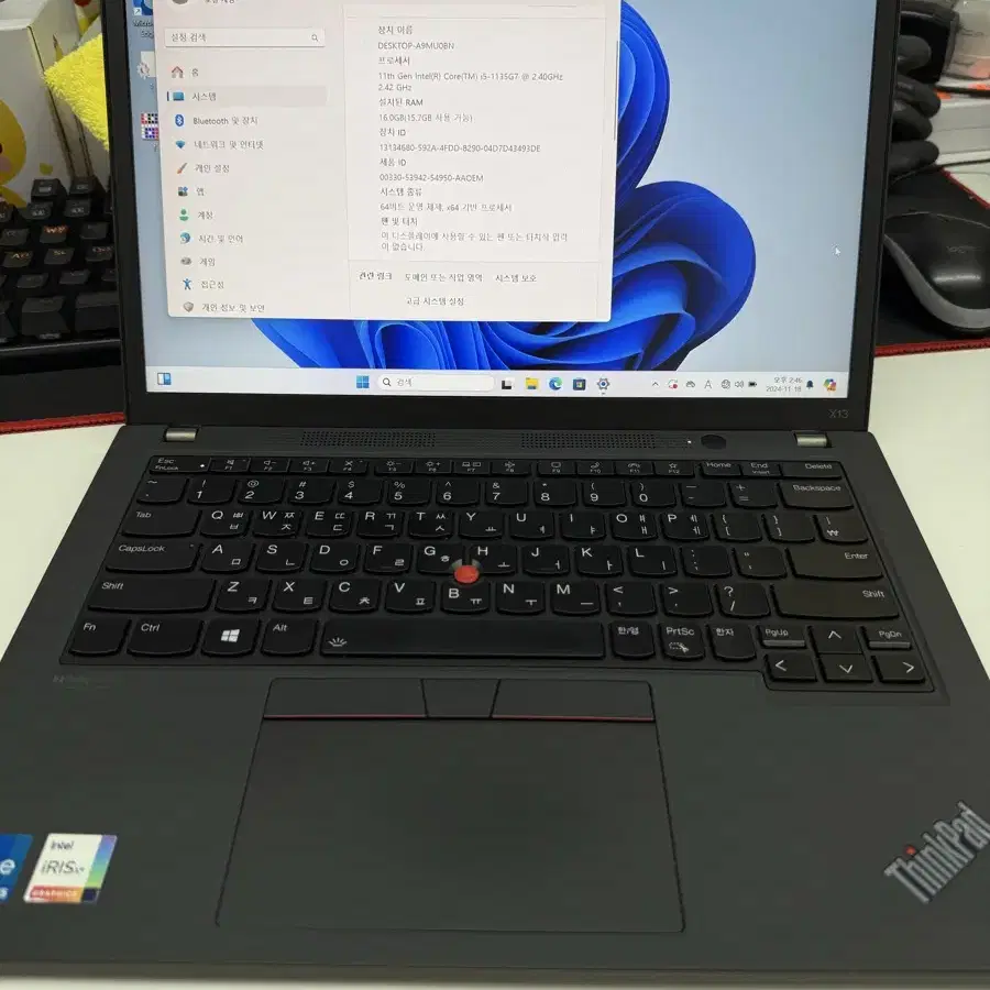 Lenovo X13 gen2 노트북 (i5-11세대,16g,256g)