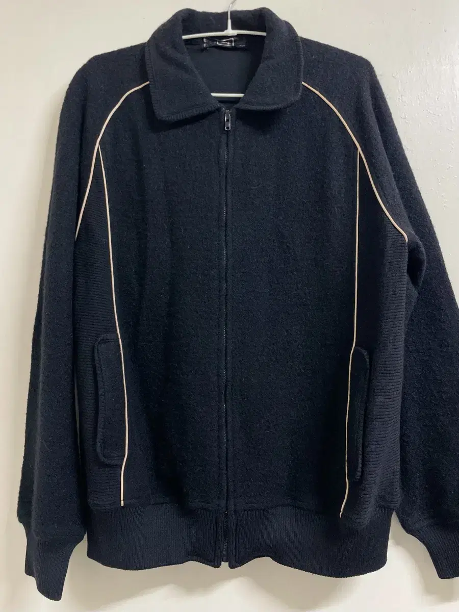 Vintage wool-blend zip-up jacket