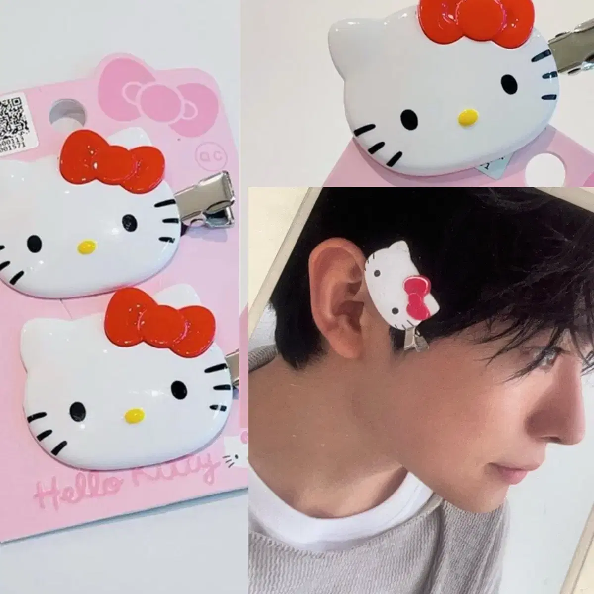 U Uushi Hello Kitty Kitty Hairpin Hairpin Tongs Min Soo NCT Wish