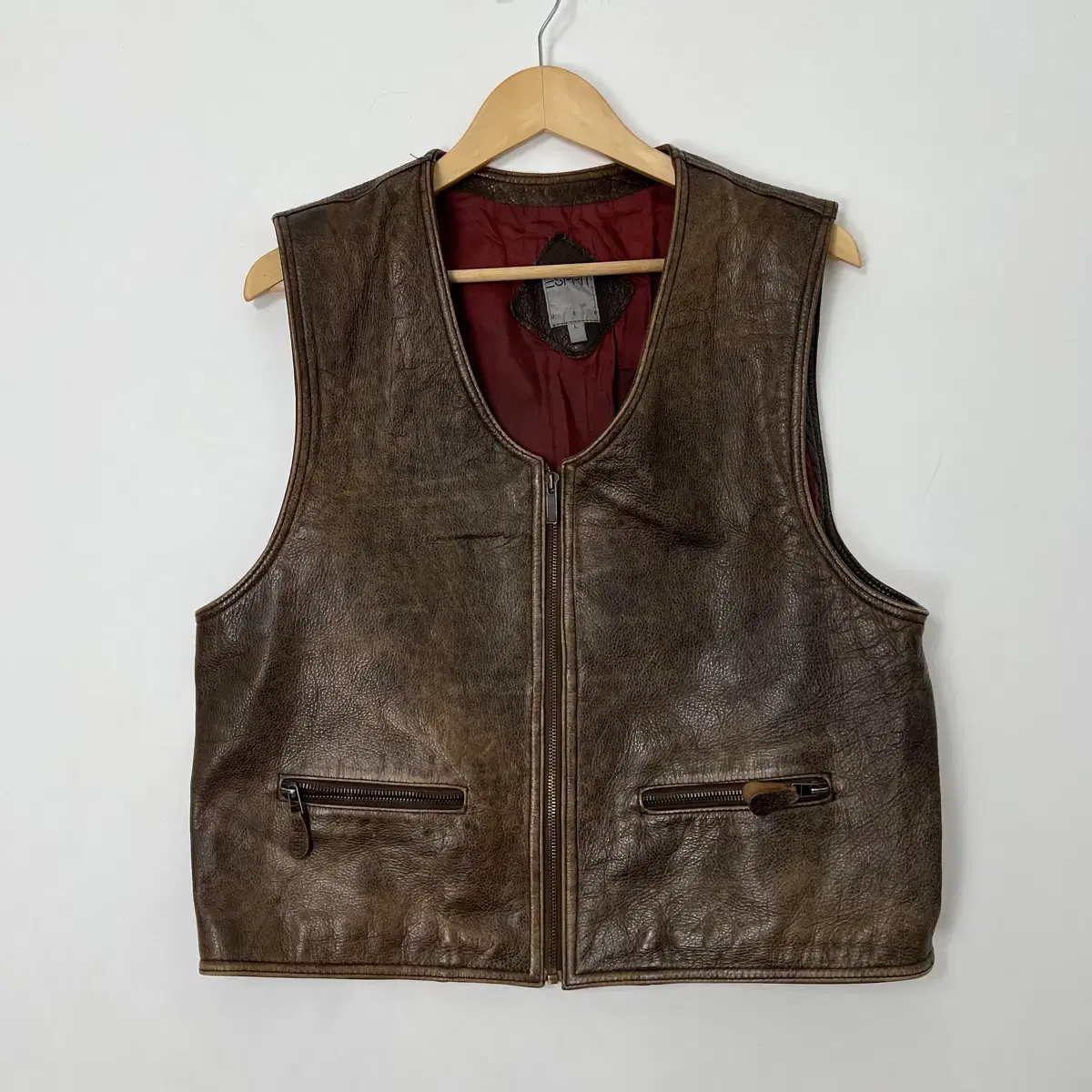 1990s Esprit leather 레더 베스트 자켓