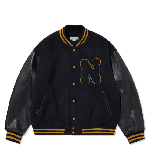 네이머클로딩 바시티 N BOUCLE VARSITY JACKET NAVY