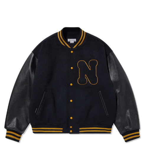 네이머클로딩 바시티 N BOUCLE VARSITY JACKET NAVY